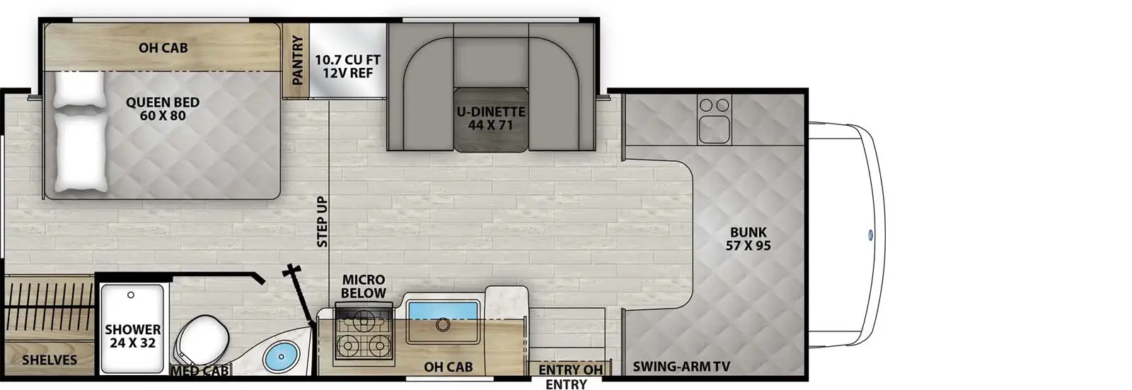 230FS Chevy 3500 Floorplan Image